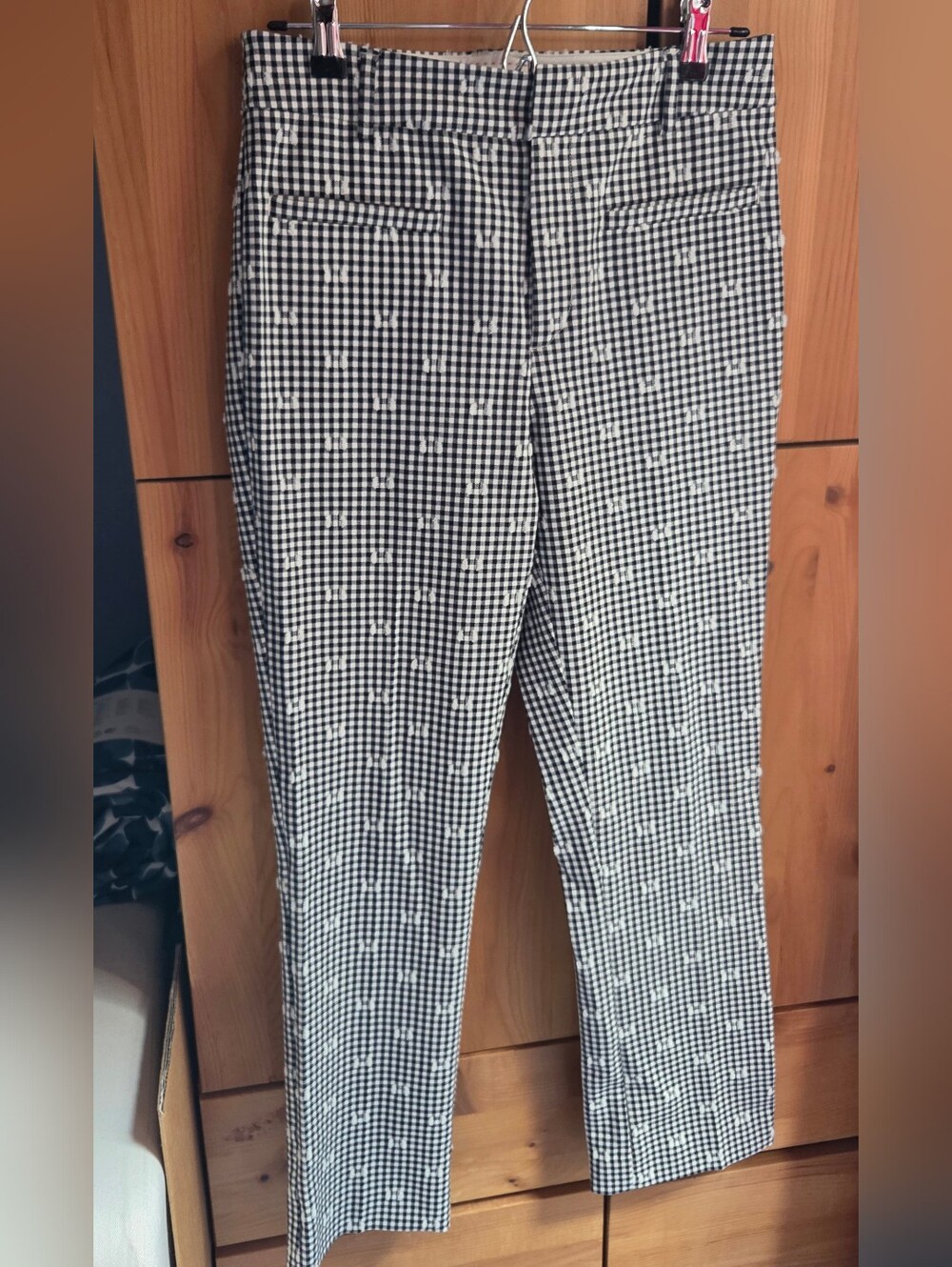 Maeve By Anthropologie Black & White Check Straight Leg Pants Size 6T